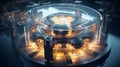 A fusion reactor model displaying the untapped potential of clean, sustainable energy for businesses Royalty Free Stock Photo