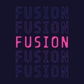 Fusion repeat word poster