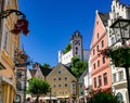 FUSSEN, Germany- June 11, 2017: The Wonderful Historical Town Fuessen in Bavaria with Blue Sky