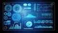 Fut Page Glow Digital Data Analysis Interface Royalty Free Stock Photo