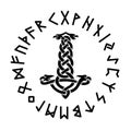 Futhark and Mjolnir Vikings Pagan Heathen