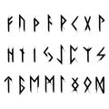 Futhark Runes Black Vikings Odin Mythology Scandinavian Pagan Thor