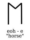 Futhorc Runes Letter of Eoh E