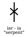 Futhorc Runes Letter of Iar IA