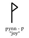 Futhorc Runes Letter of Pynn P Royalty Free Stock Photo