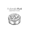 Futomaki sushi roll outline