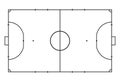 Futsal court or field. Sport background. Line art style