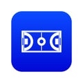 Futsal or indoor soccer field icon digital blue