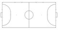 Futsal or mini football line court. Markup for game of futsal. Sport background.