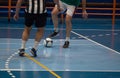 Futsal player sports hall Royalty Free Stock Photo