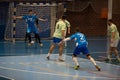 Futsal player in the sports hall