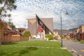 Futuna Chapel on a sunny day in Karori Suburb in Wellington, New Zealand