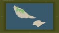 Futuna Island - Wallis and Futuna highlighted - composition. Top