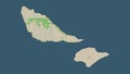 Futuna Island - Wallis and Futuna highlighted. Topo German