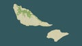 Futuna Island - Wallis and Futuna highlighted. Topo Humanitarian