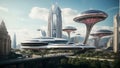 Future advance civilization and associated advance technology ( flying cars and modern buildings )