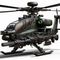 future advanced helicopter with full weapons on white background 1