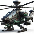 future advanced helicopter with full weapons on white background 4