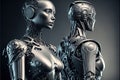 Future artificial intelligence robot and cyborg. Generative AI Royalty Free Stock Photo