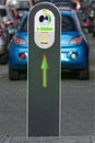 The future of the automobile charging of modern electric car on Royalty Free Stock Photo