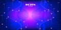 Future Big Data Network. Violet Statistic Royalty Free Stock Photo