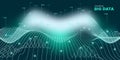 Future Bigdata Illustration. Particle Matrix Royalty Free Stock Photo
