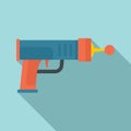 Future blaster icon, flat style