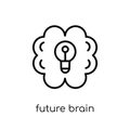 future Brain icon. Trendy modern flat linear vector future Brain