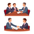 Future business partners signing contract Royalty Free Stock Photo