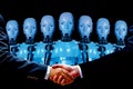 future business , robots will be chosen to replace humans in fields that require a lot of data analysis , business concept