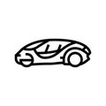 future car self vehicle line icon vector illustration