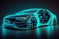 Future Car Software Technology. Self-Driving Car, Autonomous Vehicle, Driverless Car, Robo-Car.