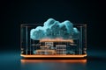 Future cloud concept digital database connect web business cyber data storage technology networking security Royalty Free Stock Photo