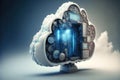 The Future is in the Clouds: Cloud Computing Technology. Generative Ai Royalty Free Stock Photo