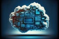 The Future is in the Clouds: Cloud Computing Technology. Generative Ai Royalty Free Stock Photo