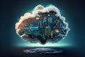 The Future is in the Clouds: Cloud Computing Technology. Generative Ai Royalty Free Stock Photo