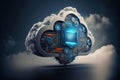 The Future is in the Clouds: Cloud Computing Technology. Generative Ai Royalty Free Stock Photo