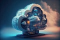 The Future is in the Clouds: Cloud Computing Technology. Generative Ai Royalty Free Stock Photo