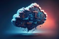 The Future is in the Clouds: Cloud Computing Technology. Generative Ai Royalty Free Stock Photo