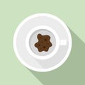 Future coffee teller icon, flat style