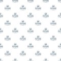 Future computers pattern vector seamless Royalty Free Stock Photo