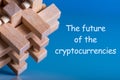 The Future of Cryptocurrencies. Trading concept with brainteaser Royalty Free Stock Photo