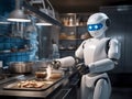 The Future of Culinary Automation: AI-Designed Image of a Cooking Humanoid Robot