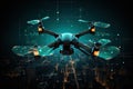 Future data by capturing drone images at night that collect information