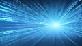 Future data transmission concept of the blue beam Generative AI