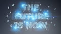 Future decision text interface 3D rendering