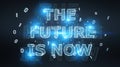 Future decision text interface 3D rendering