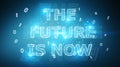 Future decision text interface 3D rendering