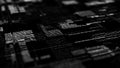 Future digital cyberspace. Sorting and analysis digital data. Technology matrix algorithm. Security storage data. 3d rendering Royalty Free Stock Photo