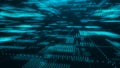 Future digital cyberspace. Sorting and analysis digital data. Technology matrix algorithm. Security storage data. 3d rendering Royalty Free Stock Photo
